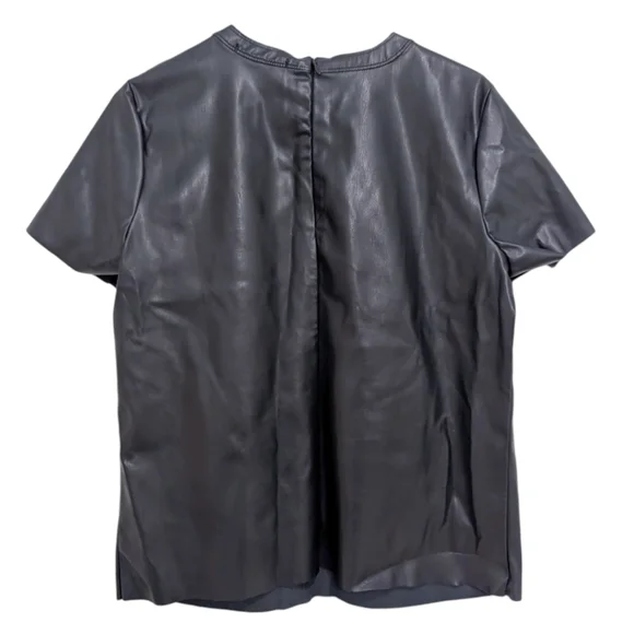 Bailey/44 Black Faux Leather Top Large - Picture 4 of 6